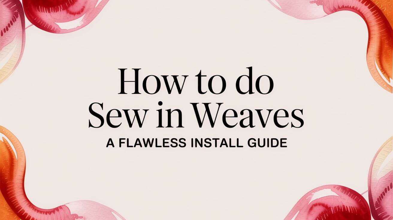 How to Do Sew In Weaves A Flawless Install Guide