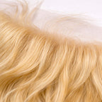 613 Blonde Wavy Raw Indian Hair Frontal
