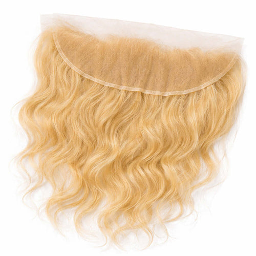 613 Blonde Wavy Raw Indian Hair Frontal