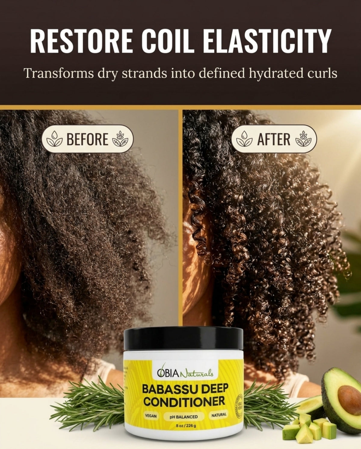 OBIA Naturals Babassu Deep Conditioner — Protein-Free for Dry, Curly Hair