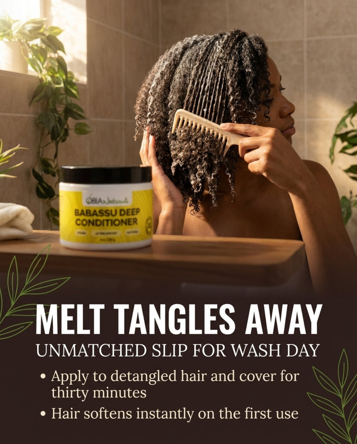 OBIA Naturals Babassu Deep Conditioner — Protein-Free for Dry, Curly Hair