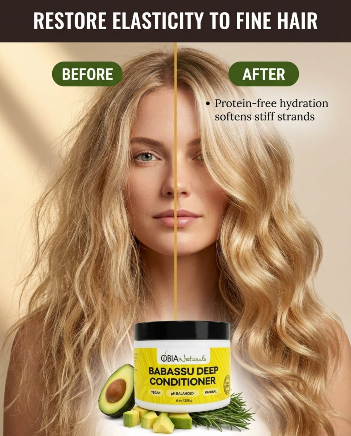 OBIA Naturals Babassu Deep Conditioner — Protein-Free for Dry, Curly Hair