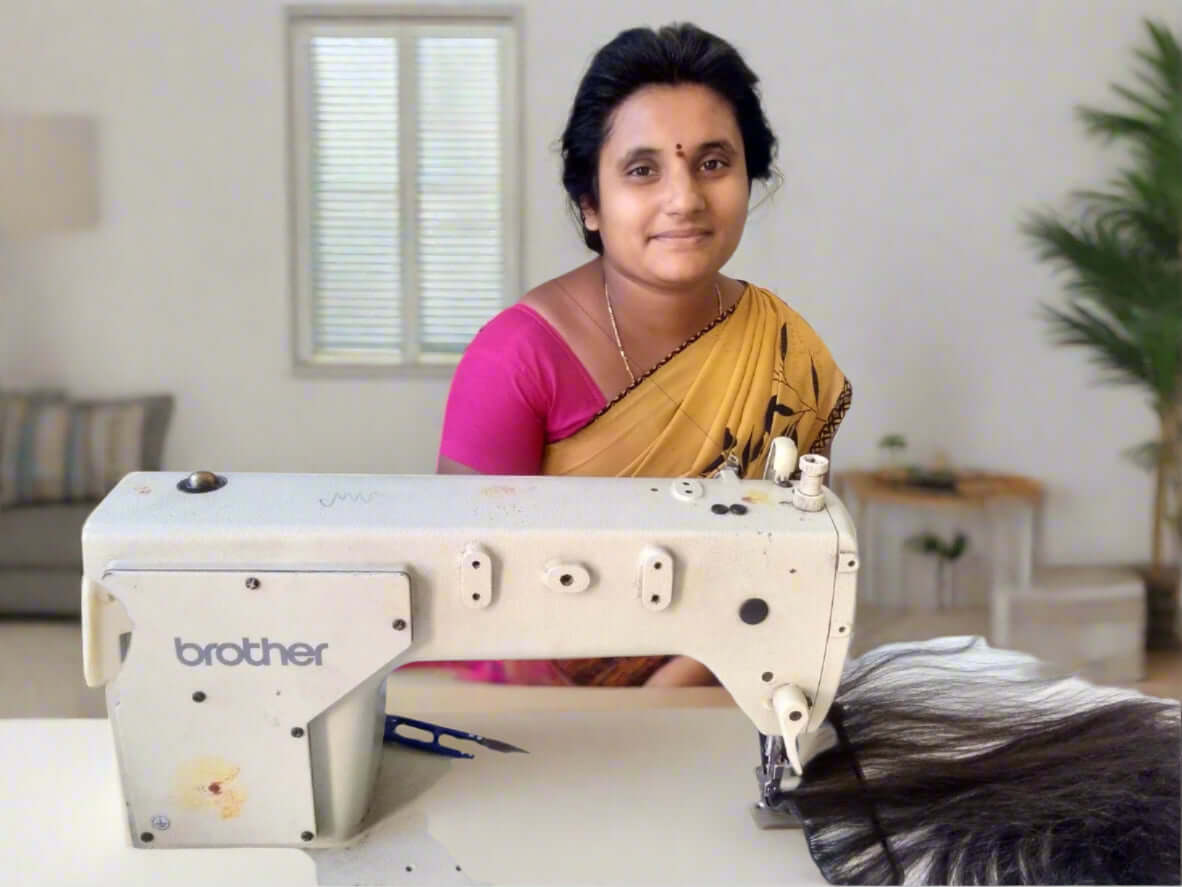 Inside the BigLove Indian Hair factory in Chennai showing raw Indian hair processing