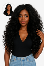 Women wearing BigLove Indian Hair curly hair extensions