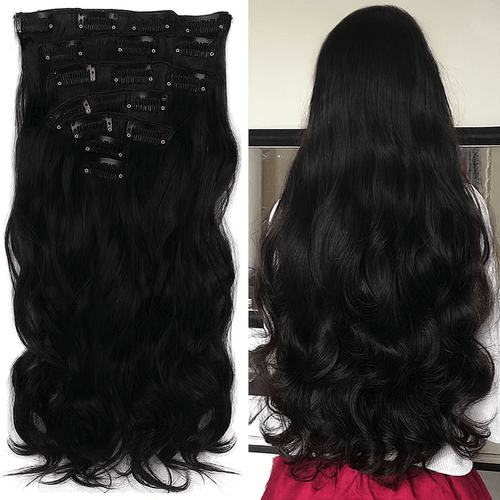 Raw Indian Hair Clip in set Hair Extensions natural Wavy