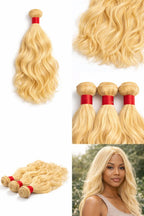 A stack of Straight 613 Blonde Bundles for USA clients, representing the factory-direct quality trusted by top USA salon owners.