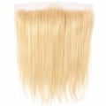 Premium Wavy 613 Blonde Raw Indian Hair frontal with a natural pre-plucked hairline.