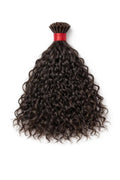 BigLove Curly Raw Indian Keratin I-tip extensions featuring 100% unprocessed single-donor hair with durable, high-quality Italian keratin bonds for professional installs.