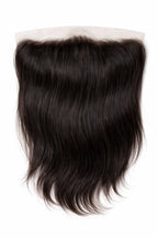 HD transparent lace frontal featuring Straight Raw Indian Hair for an undetectable ear-to-ear blend.