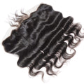 A sample 13x4 raw Indian curly frontal showcasing a natural, pre-plucked hairline and gradual density transition.